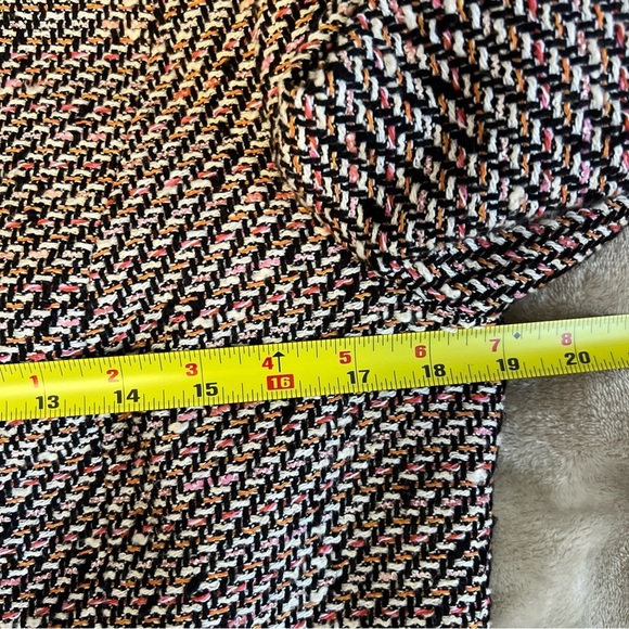 Talbots GROSGRAIN-TRIM TWEED Blazer Jacket Size 10P Petites Office Workwear - Picture 10 of 12